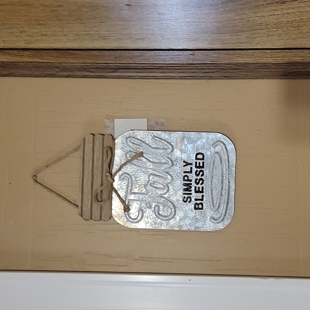 Harvest Collection- Simply blessed mason jar hanging wall decor. Nwt